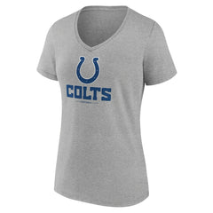 Indianapolis Colts Women's Logo Team Lockup V-Neck T-Shirt - Gray - NFL
