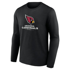 Arizona Cardinals Logo Team Lockup Long Sleeve T-Shirt - Black - NFL