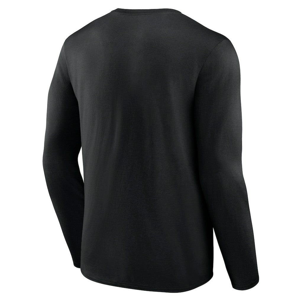 New York Jets Logo Team Lockup Long Sleeve T-Shirt - Black - NFL