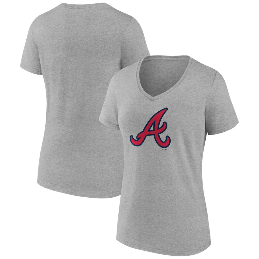 Atlanta Braves Women's Official Logo V-Neck T-Shirt Discount