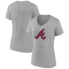 Atlanta Braves Women's Official Logo V-Neck T-Shirt Discount
