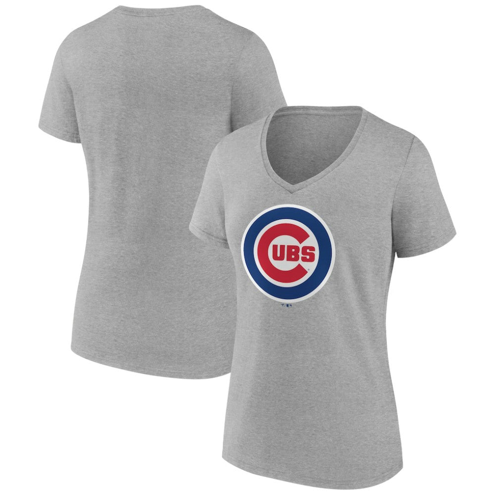 Chicago Cubs Women's Official Logo V-Neck T-Shirt Outlet
