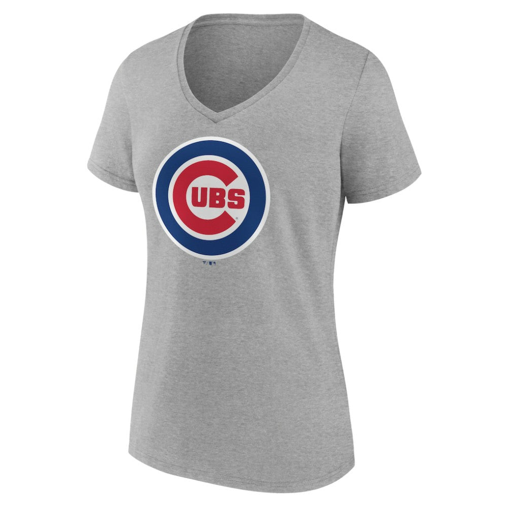 Chicago Cubs Women's Official Logo V-Neck T-Shirt Outlet