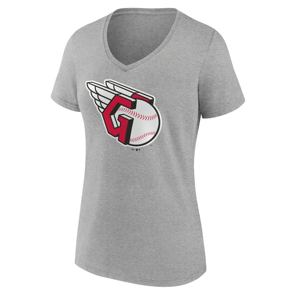 Cleveland Guardians Women's Official Logo V-Neck T-Shirt for sale