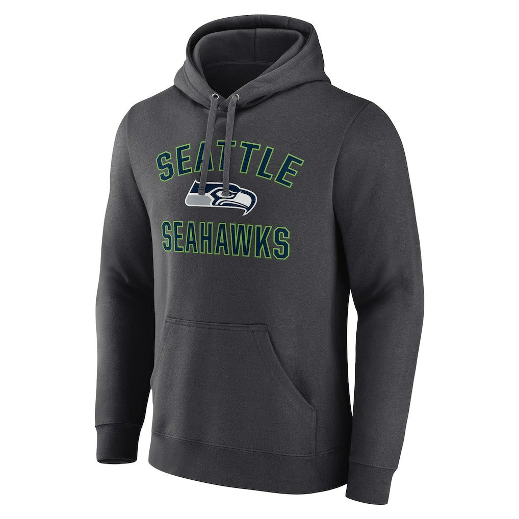 Seattle Seahawks Victory Arch Fitted Pullover Hoodie - Charcoal - NFL