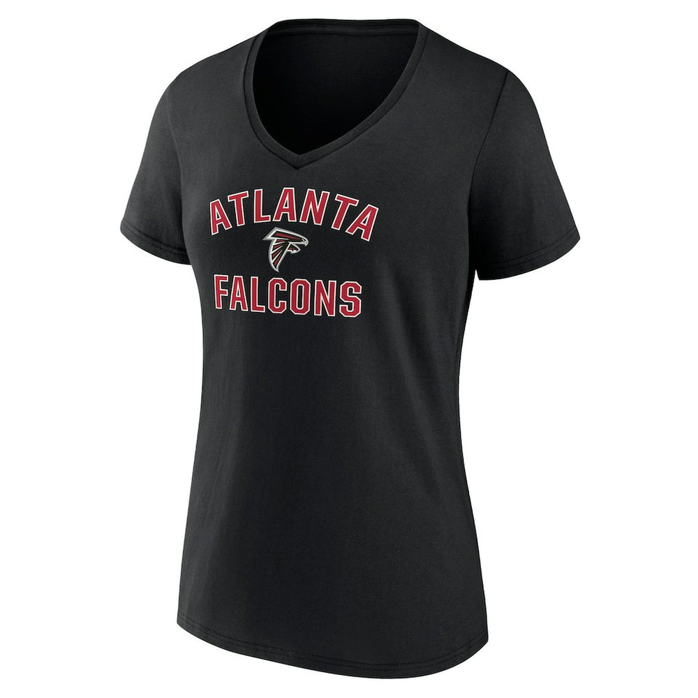 Atlanta Falcons Women's Victory Arch Team V-Neck T-Shirt - Black - NFL