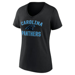 Carolina Panthers Women's Victory Arch Team V-Neck T-Shirt - Black - NFL