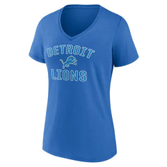 Detroit Lions Women's Victory Arch Team V-Neck T-Shirt - Blue - NFL