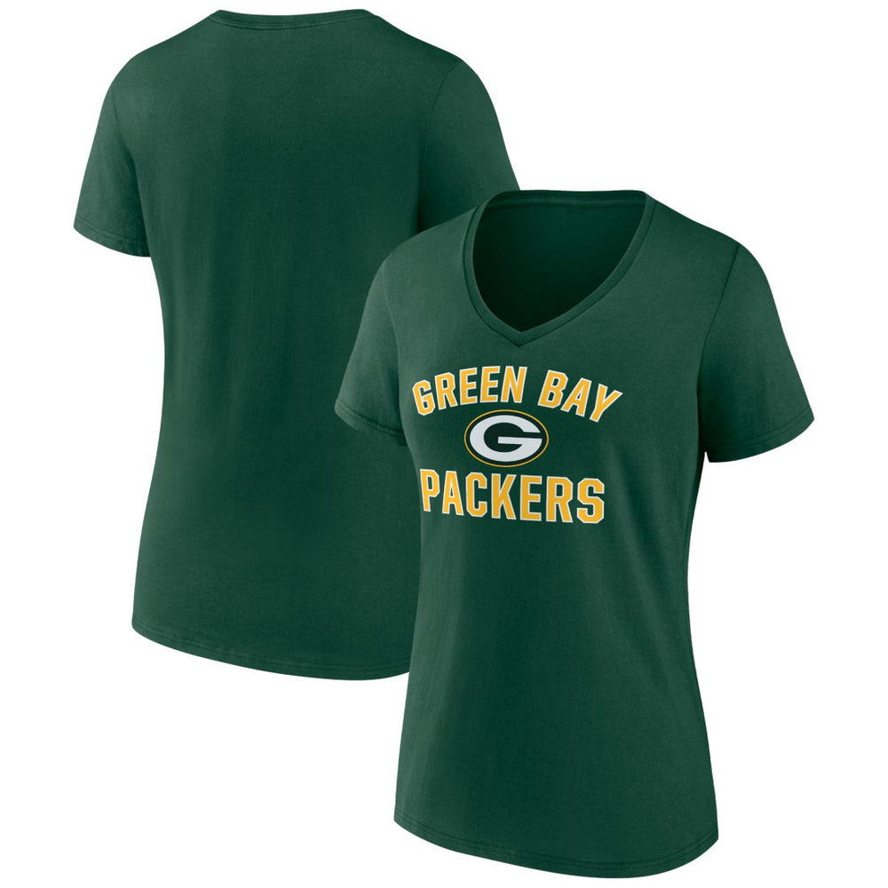 Green Bay Packers Women's Victory Arch Team V-Neck T-Shirt - Green - NFL