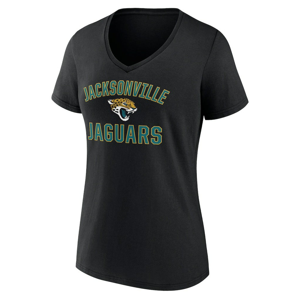 Jacksonville Jaguars Women's Victory Arch Team V-Neck T-Shirt - Black - NFL