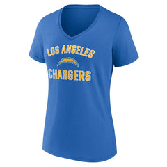 Los Angeles Chargers Women's Victory Arch Team V-Neck T-Shirt - Powder Blue - NFL