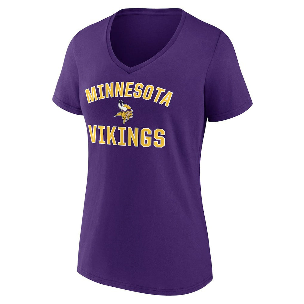 Minnesota Vikings Women's Victory Arch Team V-Neck T-Shirt - Purple - NFL