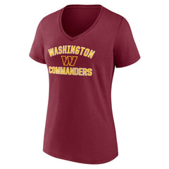 Washington Commanders Women's Victory Arch Team V-Neck T-Shirt - Burgundy - NFL