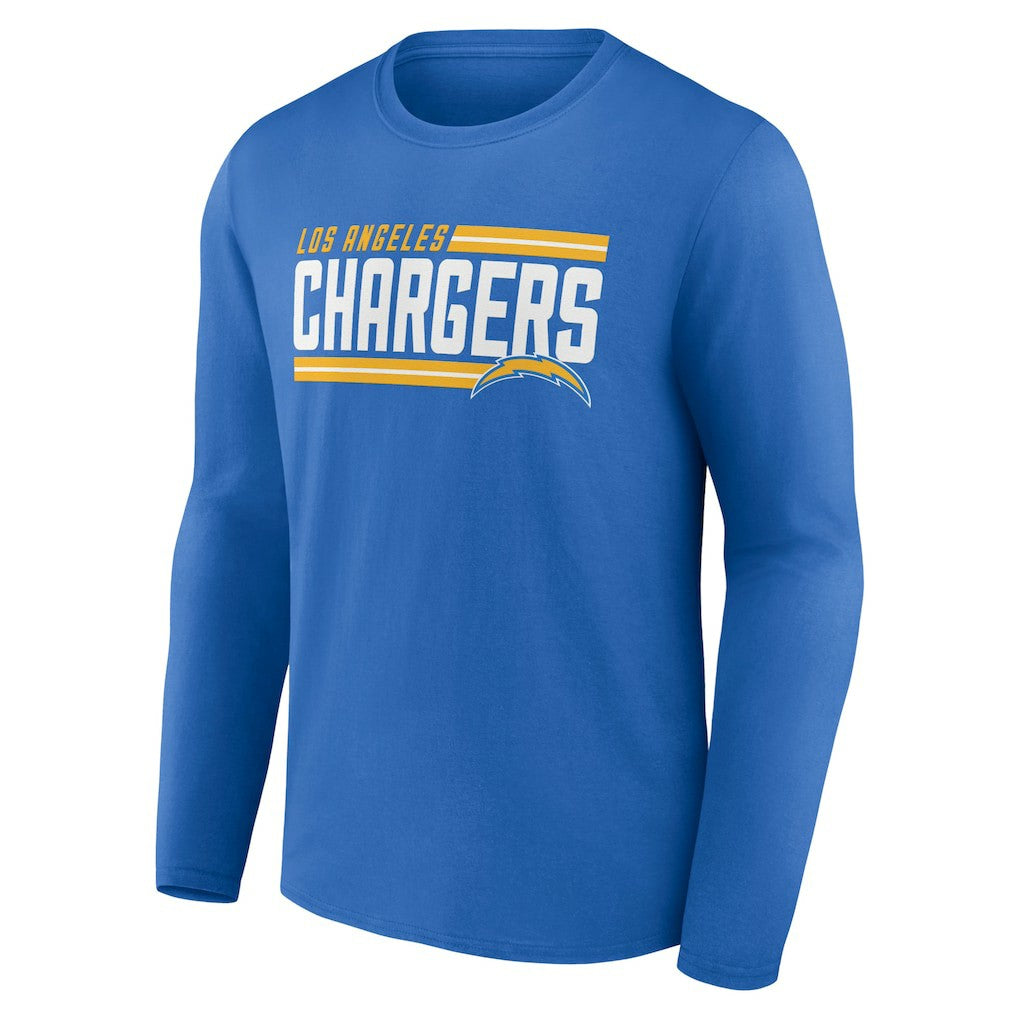Los Angeles Chargers On Side Stripe Team Long Sleeve T-Shirt - Powder Blue - NFL