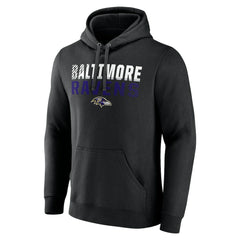 Baltimore Ravens Team Fade Out Fitted Pullover Hoodie - Black - NFL