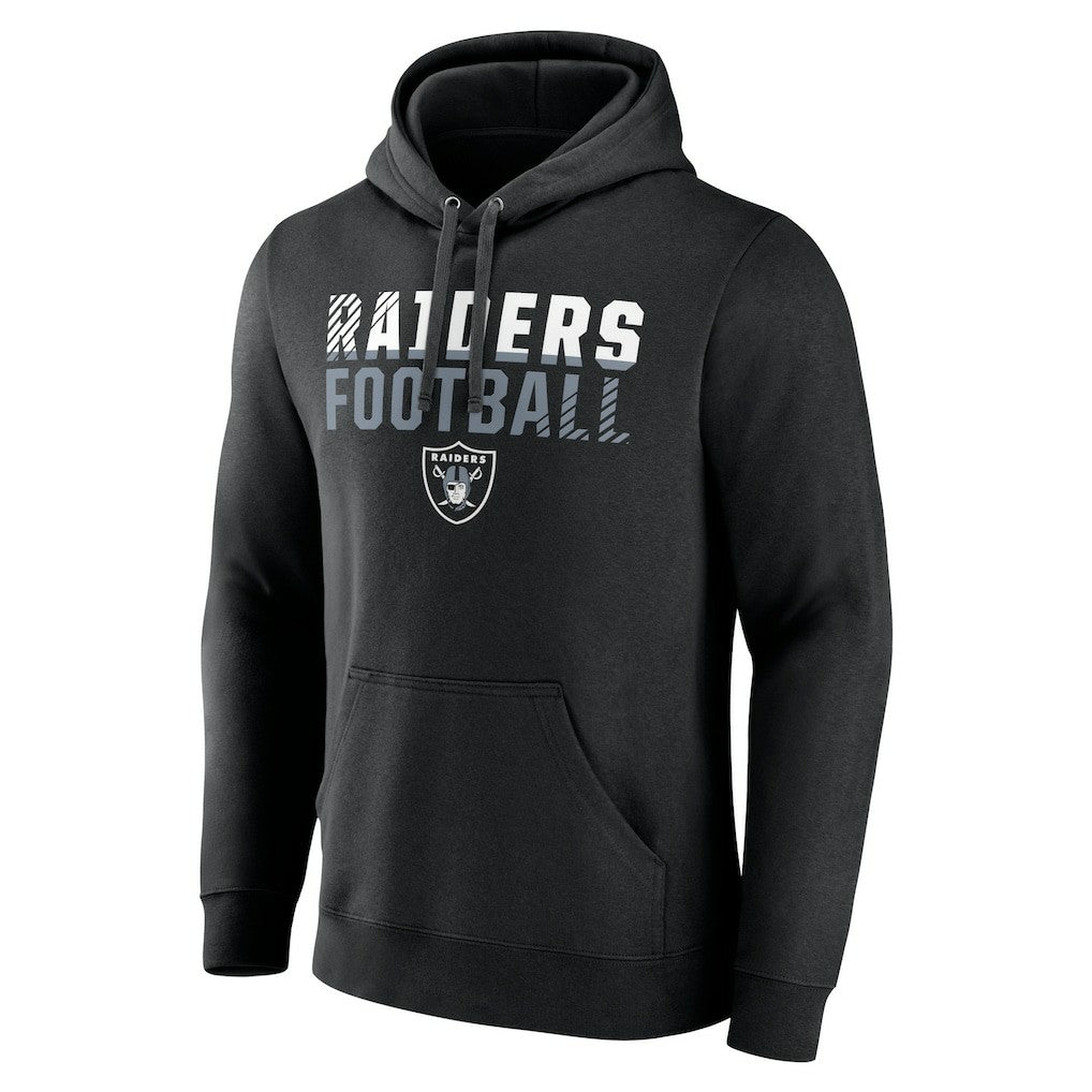 Las Vegas Raiders Team Fade Out Fitted Pullover Hoodie - Black - NFL