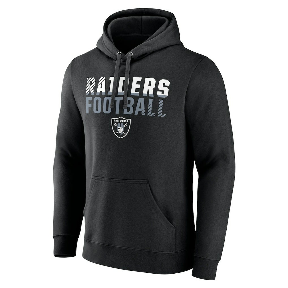 Las Vegas Raiders Team Fade Out Fitted Pullover Hoodie - Black - NFL