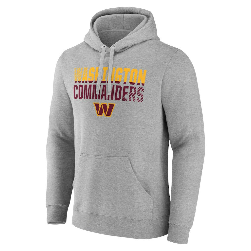 Washington Commanders Team Fade Out Fitted Pullover Hoodie - Heather Gray - NFL