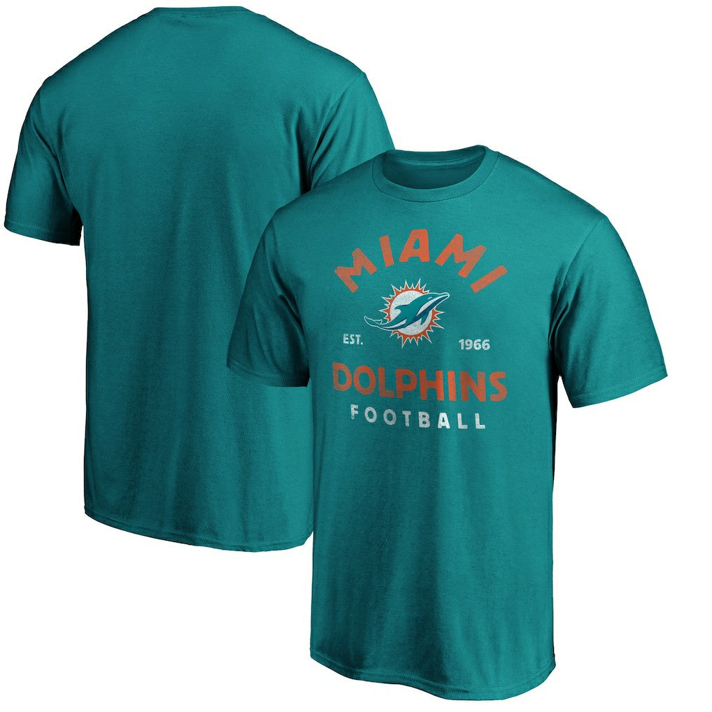 Miami Dolphins Vintage Arch T-Shirt - Aqua - NFL