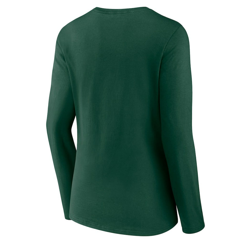 Green Bay Packers Women's Freehand Team Long Sleeve V-Neck T-Shirt - Green - NFL