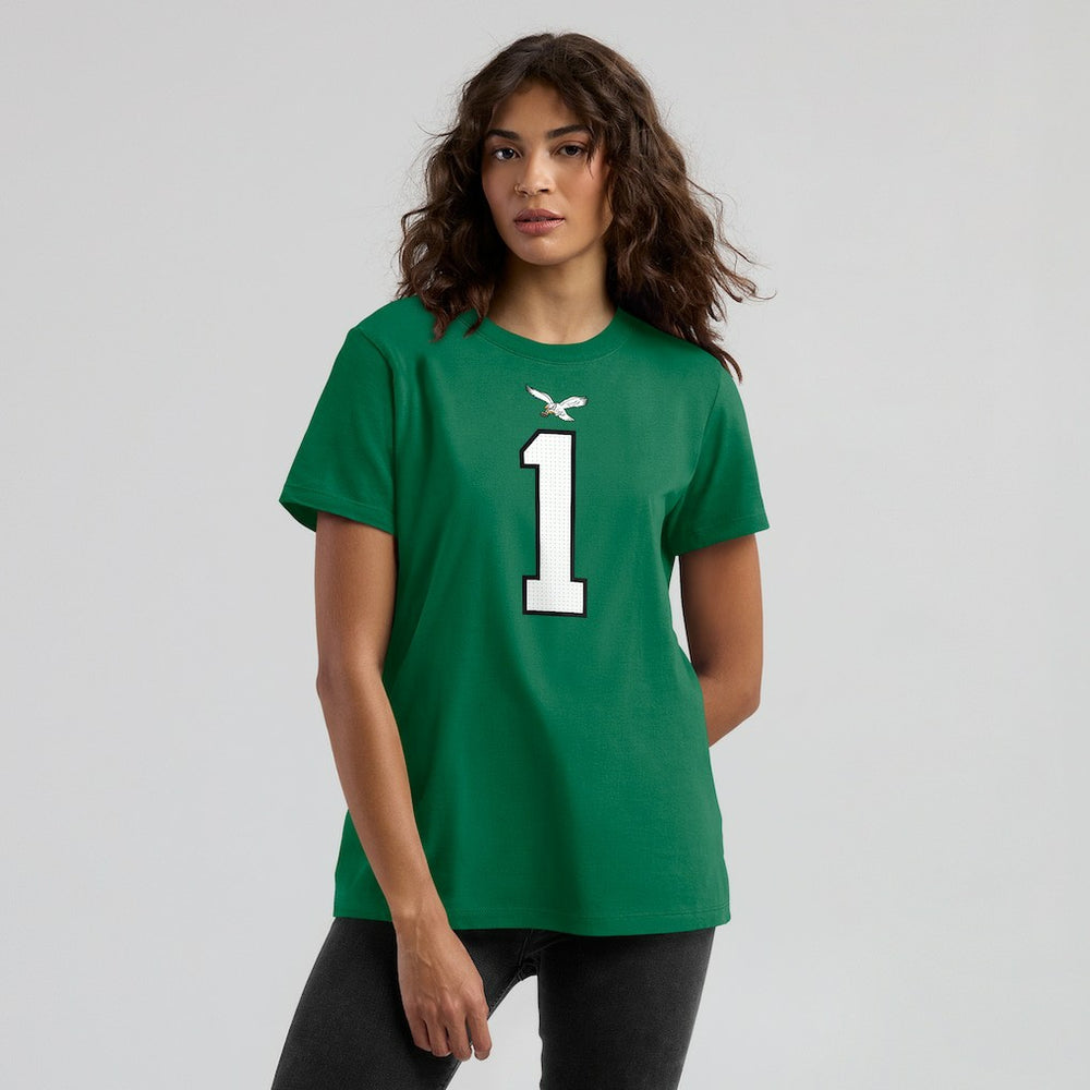 Jalen Hurts Philadelphia Eagles Women's Player Name & Number T-Shirt - Kelly Green - Nike