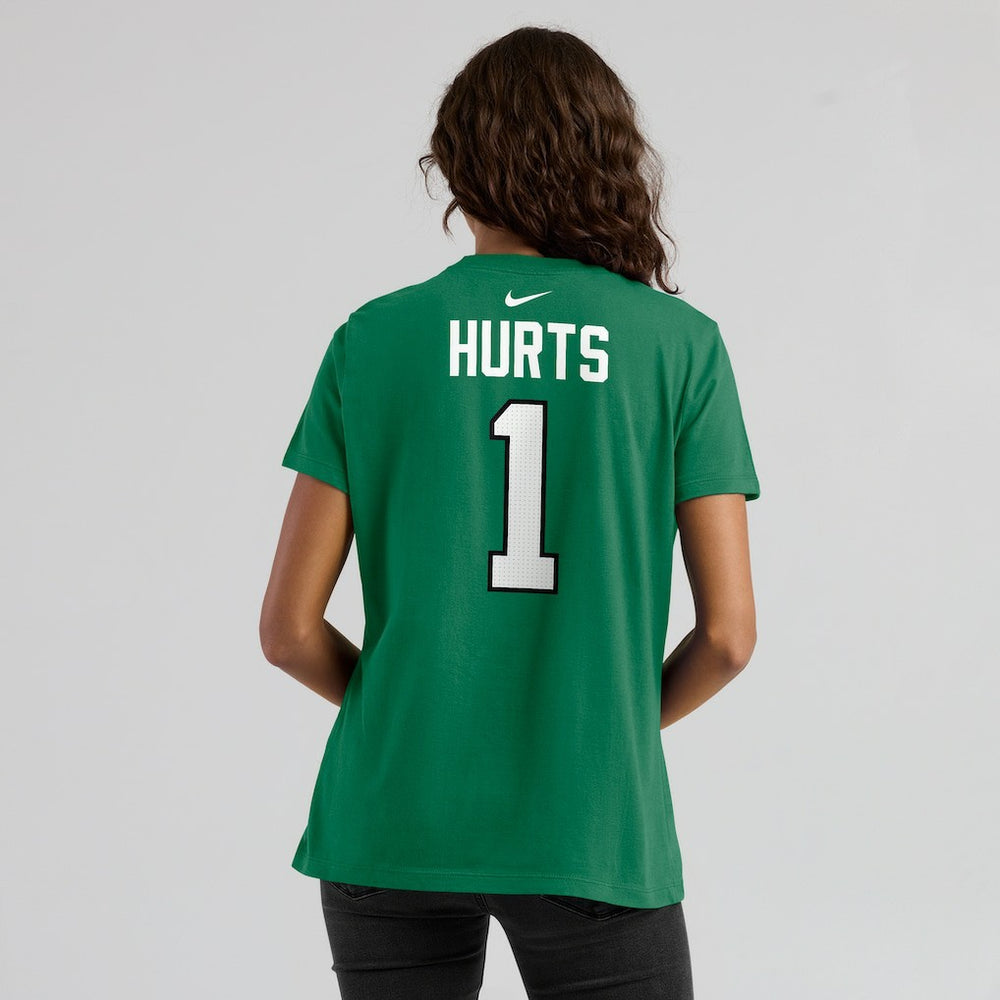 Jalen Hurts Philadelphia Eagles Women's Player Name & Number T-Shirt - Kelly Green - Nike