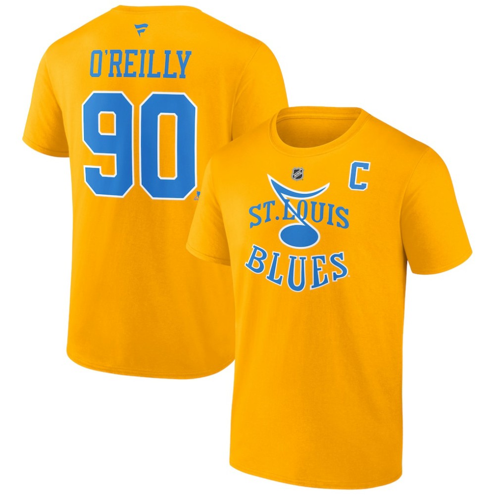 Ryan O'Reilly St. Louis Blues Fanatics Special Edition 2.0 Name & Number T-Shirt - Yellow | Fanatics near me