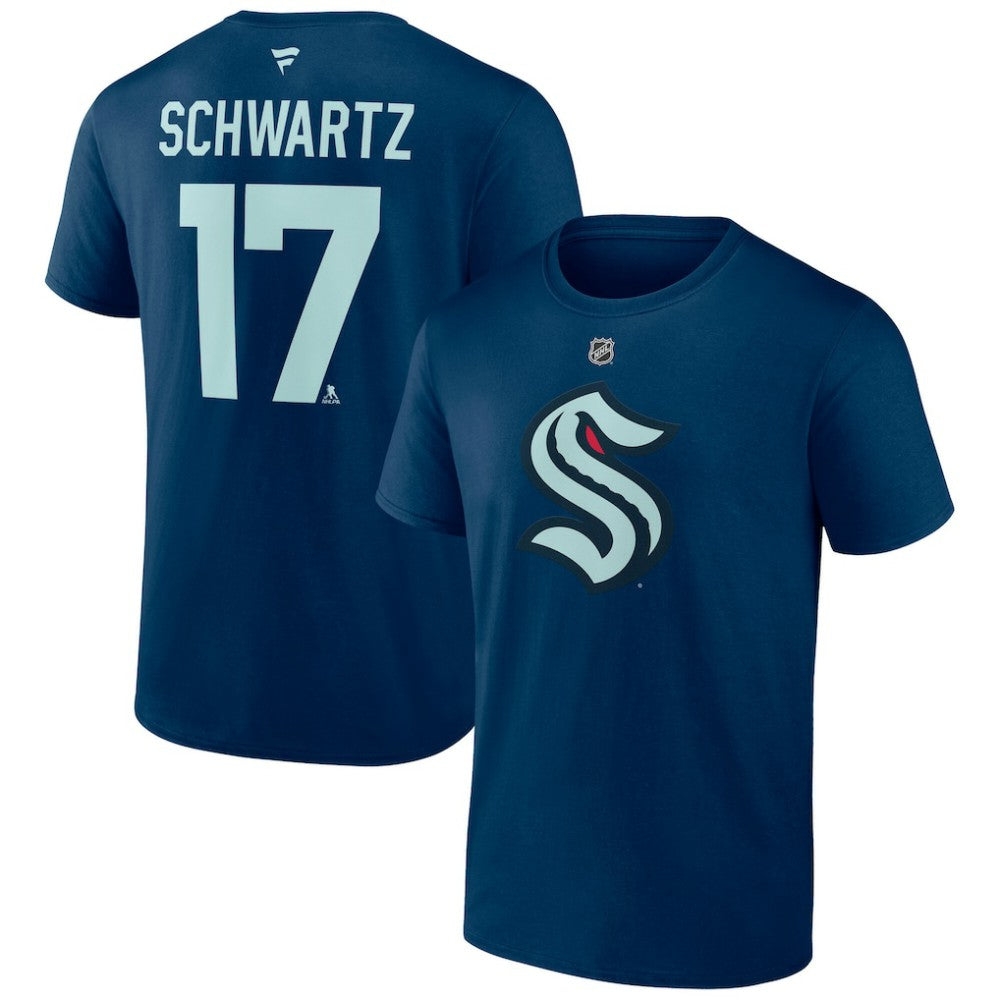 Jaden Schwartz Seattle Kraken Fanatics Special Edition 2.0 Name & Number T-Shirt - Deep Sea Blue | Fanatics Lifestyle