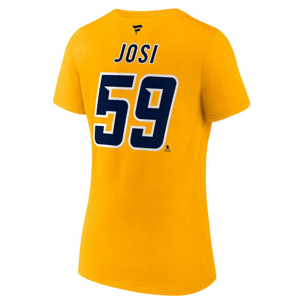 Roman Josi Nashville Predators Fanatics Women's Special Edition 2.0 Name & Number V-Neck T-Shirt - Yellow | Fanatics near me
