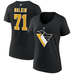 Evgeni Malkin Pittsburgh Penguins Fanatics Women's Special Edition 2.0 Name & Number V-Neck T-Shirt - Black | Fanatics online