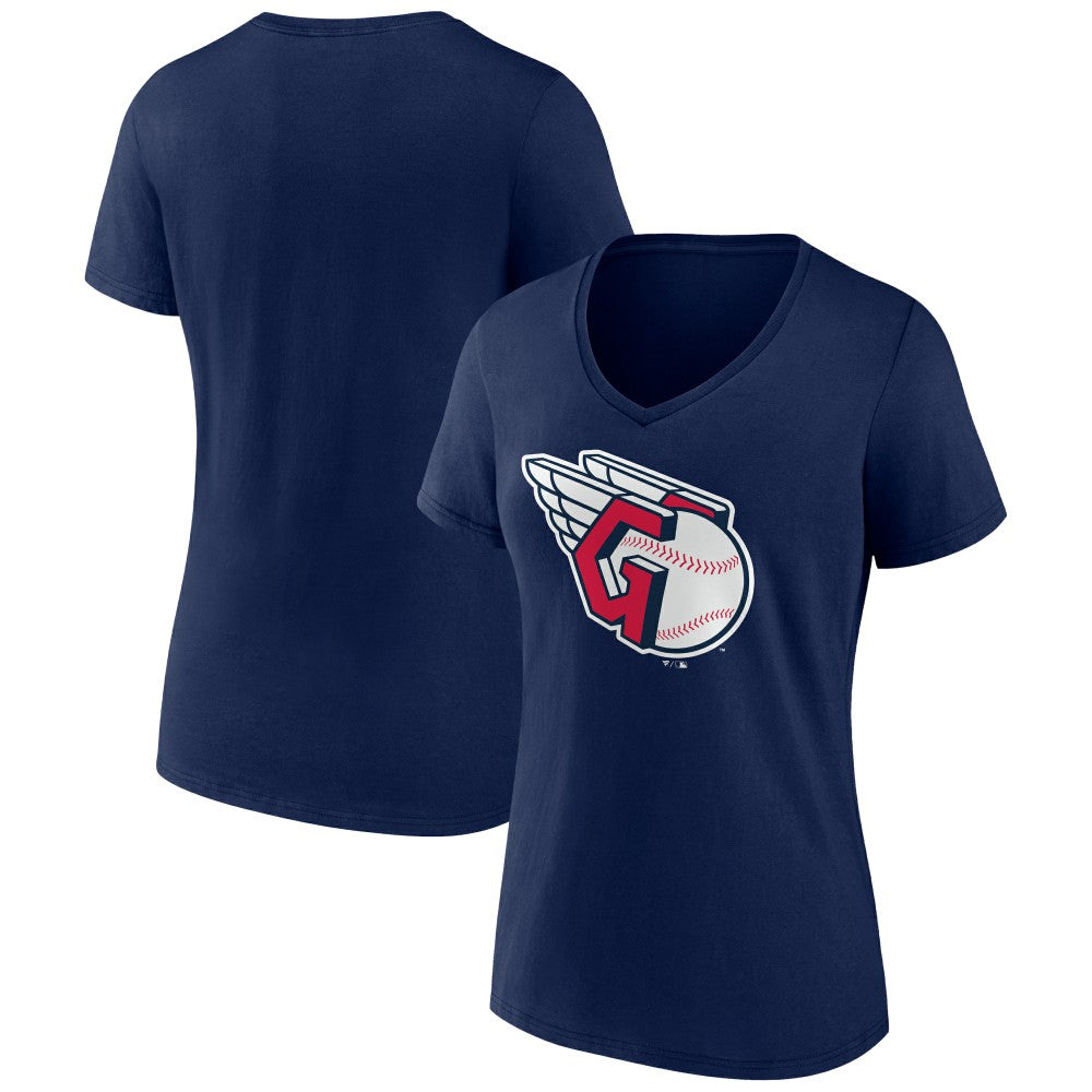 Cleveland Guardians Women's Official Logo V-Neck T-Shirt Discount