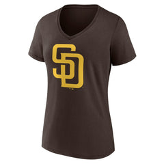 San Diego Padres Women's Official Logo V-Neck T-Shirt Near Me