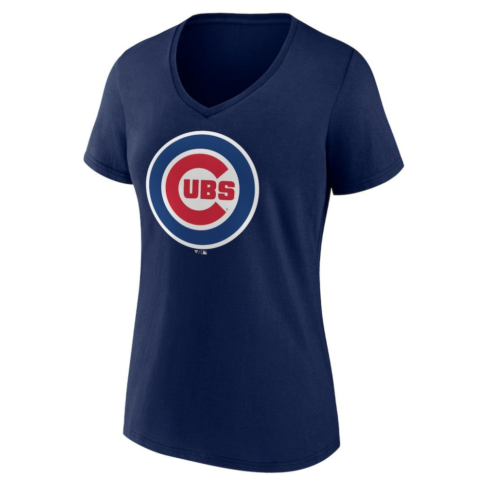 Chicago Cubs Women's Official Logo V-Neck T-Shirt Sale