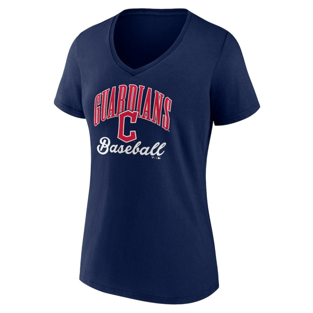 Cleveland Guardians Women's Victory Script Team V-Neck T-Shirt Outlet