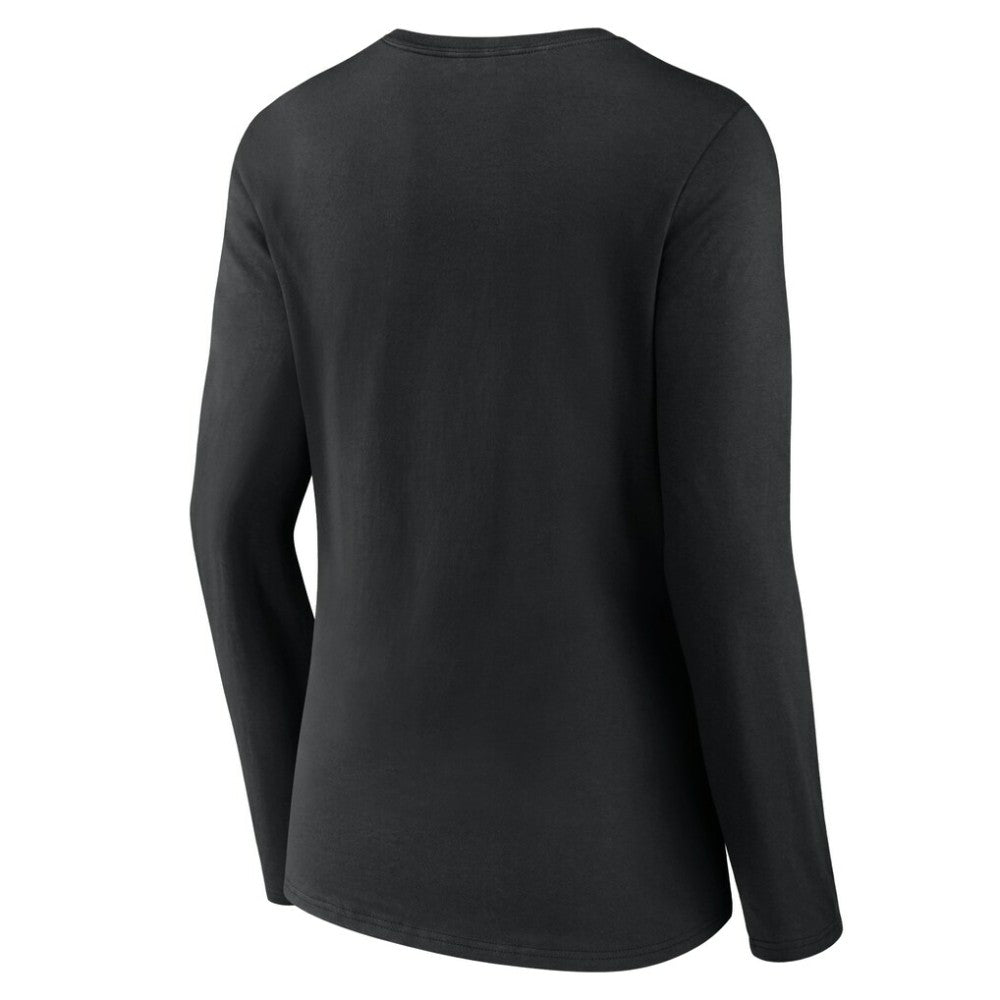Miami Marlins Women's Victory Script Long Sleeve V-Neck T-Shirt Sale