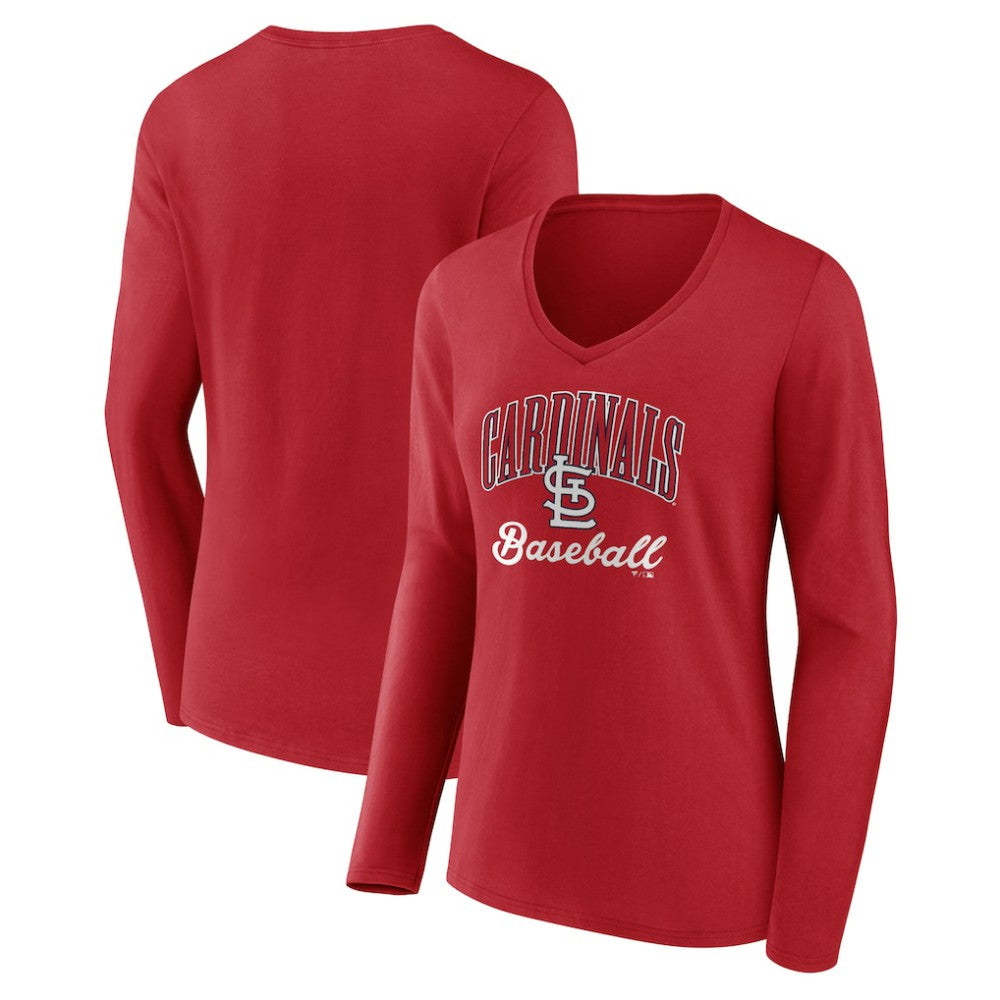 St. Louis Cardinals Women's Victory Script Long Sleeve V-Neck T-Shirt Near Me