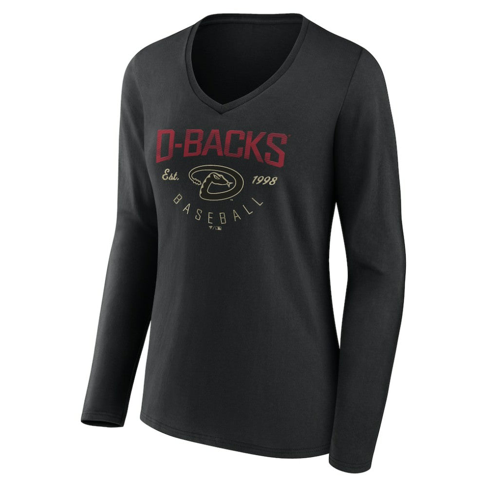 Arizona Diamondbacks Women's Live For It Long Sleeve Long Sleeve V-Neck T-Shirt Discount