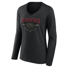 Arizona Diamondbacks Women's Live For It Long Sleeve Long Sleeve V-Neck T-Shirt Discount
