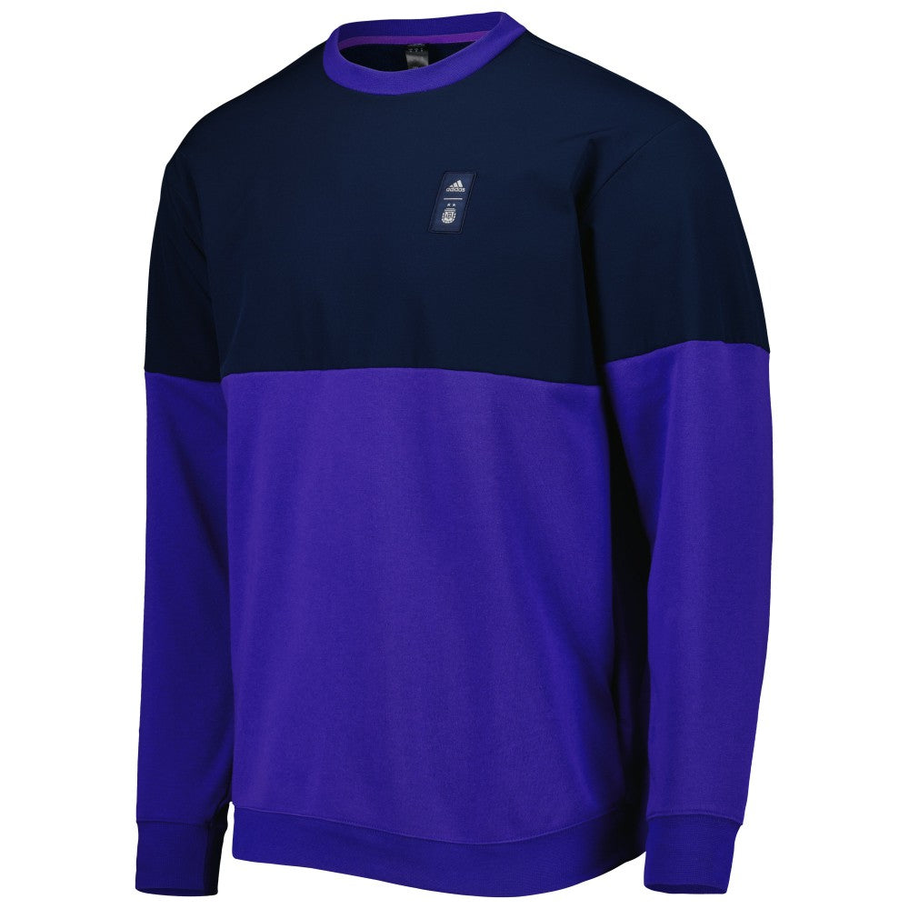Adidas - Argentina National Team Graphic Pullover Sweatshirt - Navy/Purple