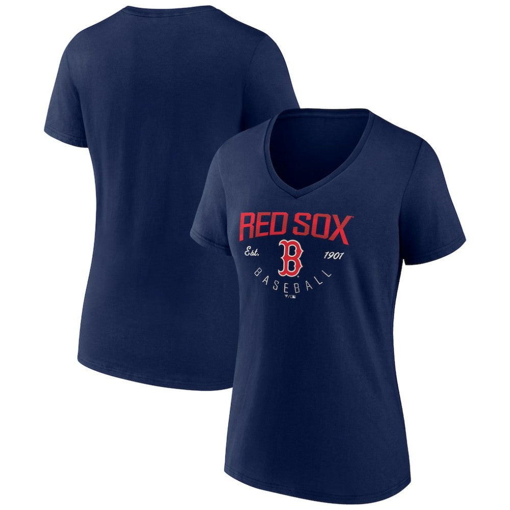 Boston Red Sox Women's Live For It Team V-Neck T-Shirt Outlet