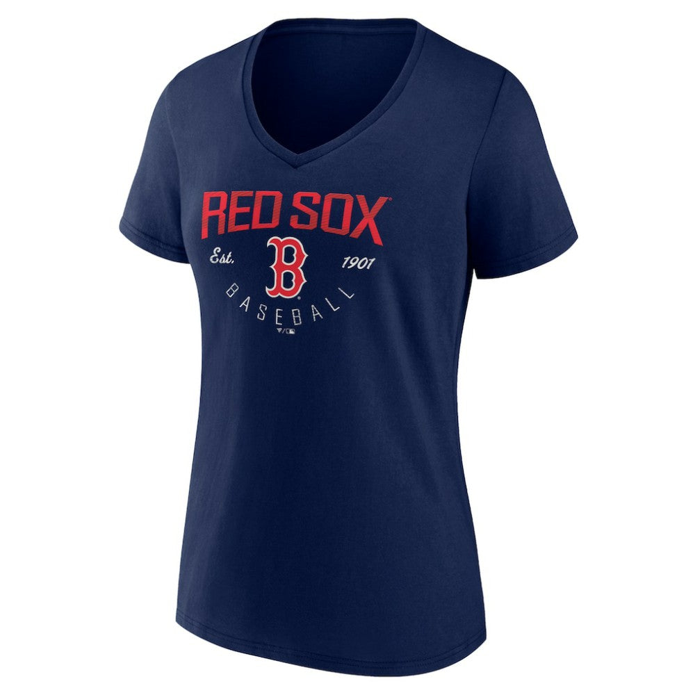 Boston Red Sox Women's Live For It Team V-Neck T-Shirt Outlet
