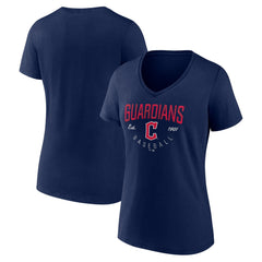Cleveland Guardians Women's Live For It Team V-Neck T-Shirt Outlet
