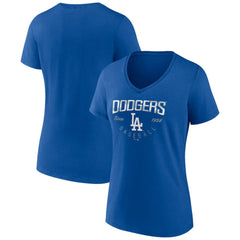Los Angeles Dodgers Women's Live For It Team V-Neck T-Shirt Outlet