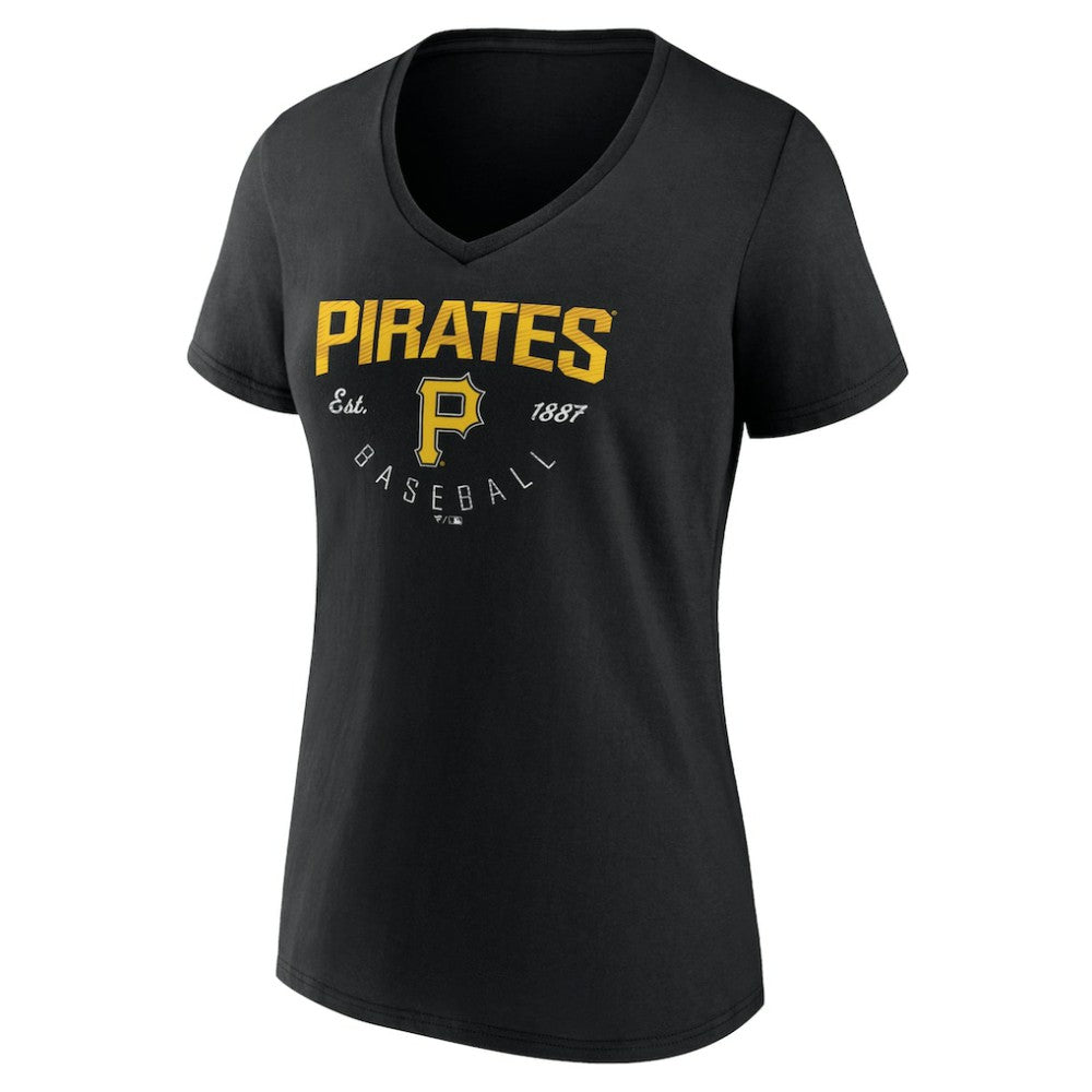 Pittsburgh Pirates Women's Live For It Team V-Neck T-Shirt Sale
