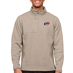 Carolina Hurricanes Antigua Course Quarter-Zip Pullover Top - Oatmeal | NHL near me
