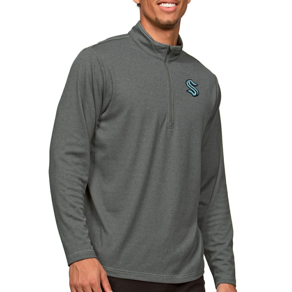 Seattle Kraken Antigua Epic Quarter-Zip Pullover Top - Heather Charcoal | NHL near me
