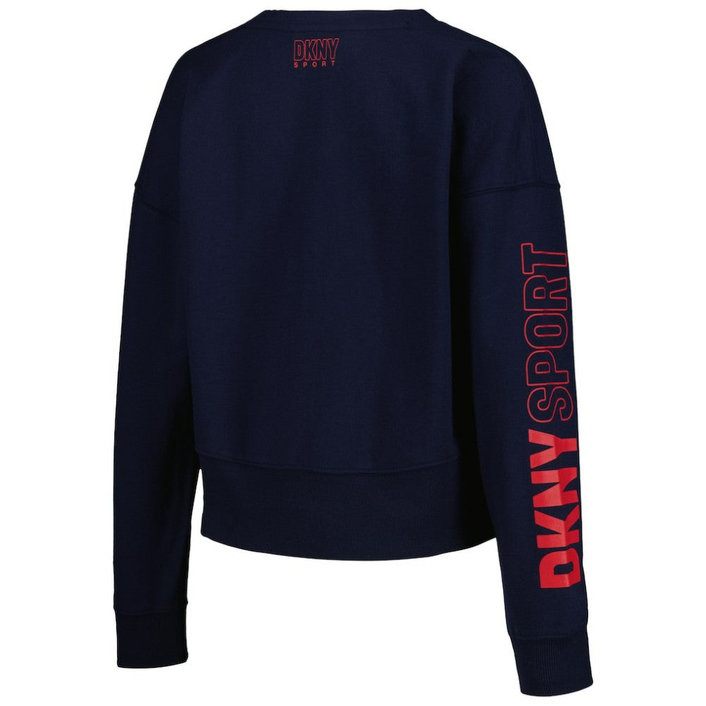 Atlanta Braves DKNY Sport Women's Lily V-Neck Pullover Sweatshirt Near Me