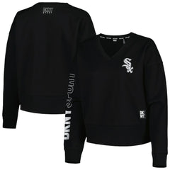Chicago White Sox DKNY Sport Women's Lily V-Neck Pullover Sweatshirt Sale