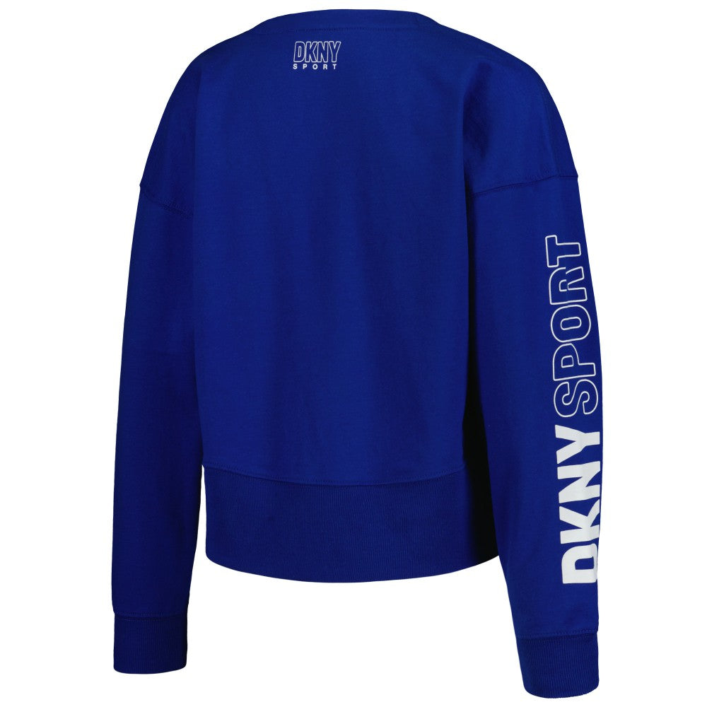Kansas City Royals DKNY Sport Women's Lily V-Neck Pullover Sweatshirt Outlet