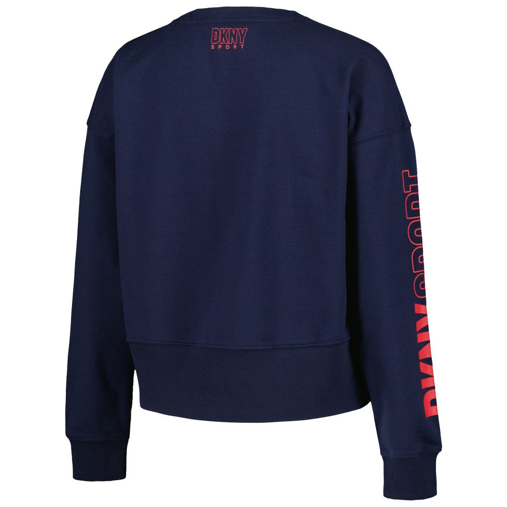 Cleveland Guardians DKNY Sport Women's Lily V-Neck Pullover Sweatshirt Online